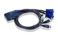 ATEN 2-poorts USB VGA-/audiokabel KVM-switch (0,9m)